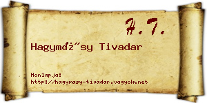 Hagymásy Tivadar névjegykártya