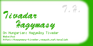 tivadar hagymasy business card